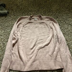 Daily Ritual Women's Light Pink Turtleneck Sweater